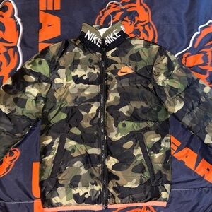 Nike Green and Black Camo Jacket